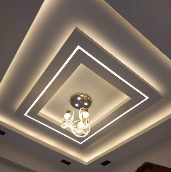 Simple Gypsum Board Ceiling Design