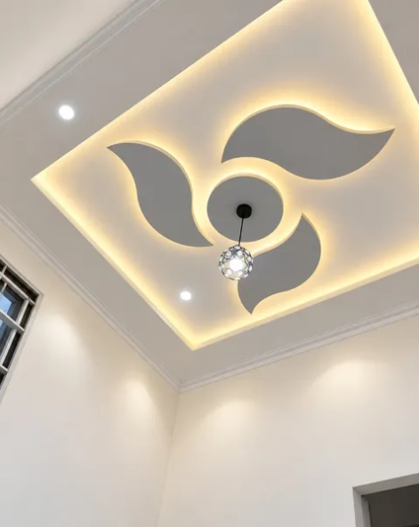 Gypsum Ceiling Flower Designs