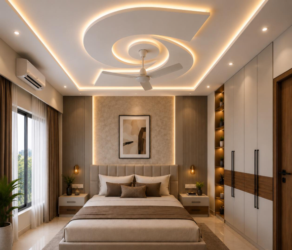 Gypsum Ceiling Design for Bedroom